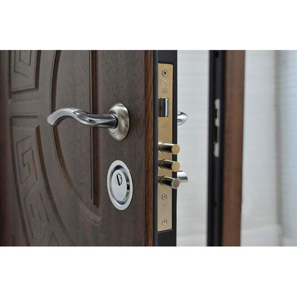 Двері вхідні Міністерство дверей КС 08 V дуб темний 2050x960мм ліві